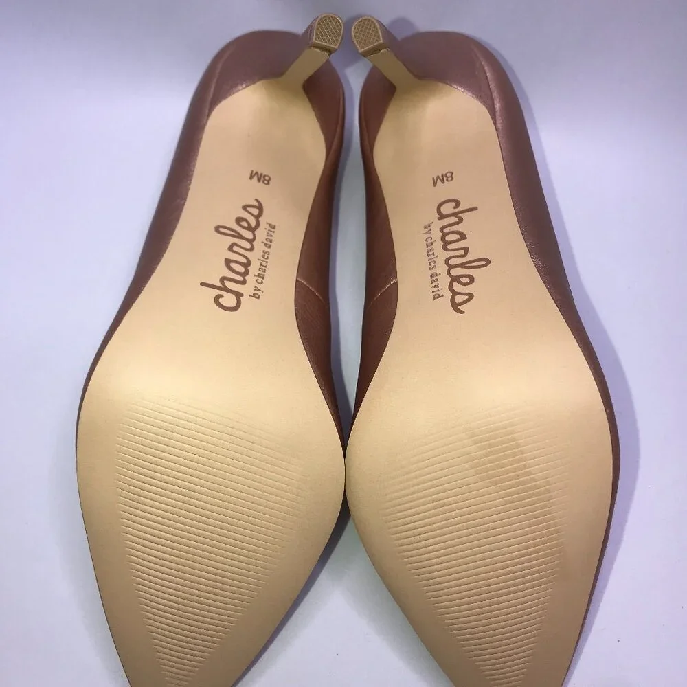 Charles by Charles David Leather Rose Gold Pumps SIZE 8 - Picture 8 of 9